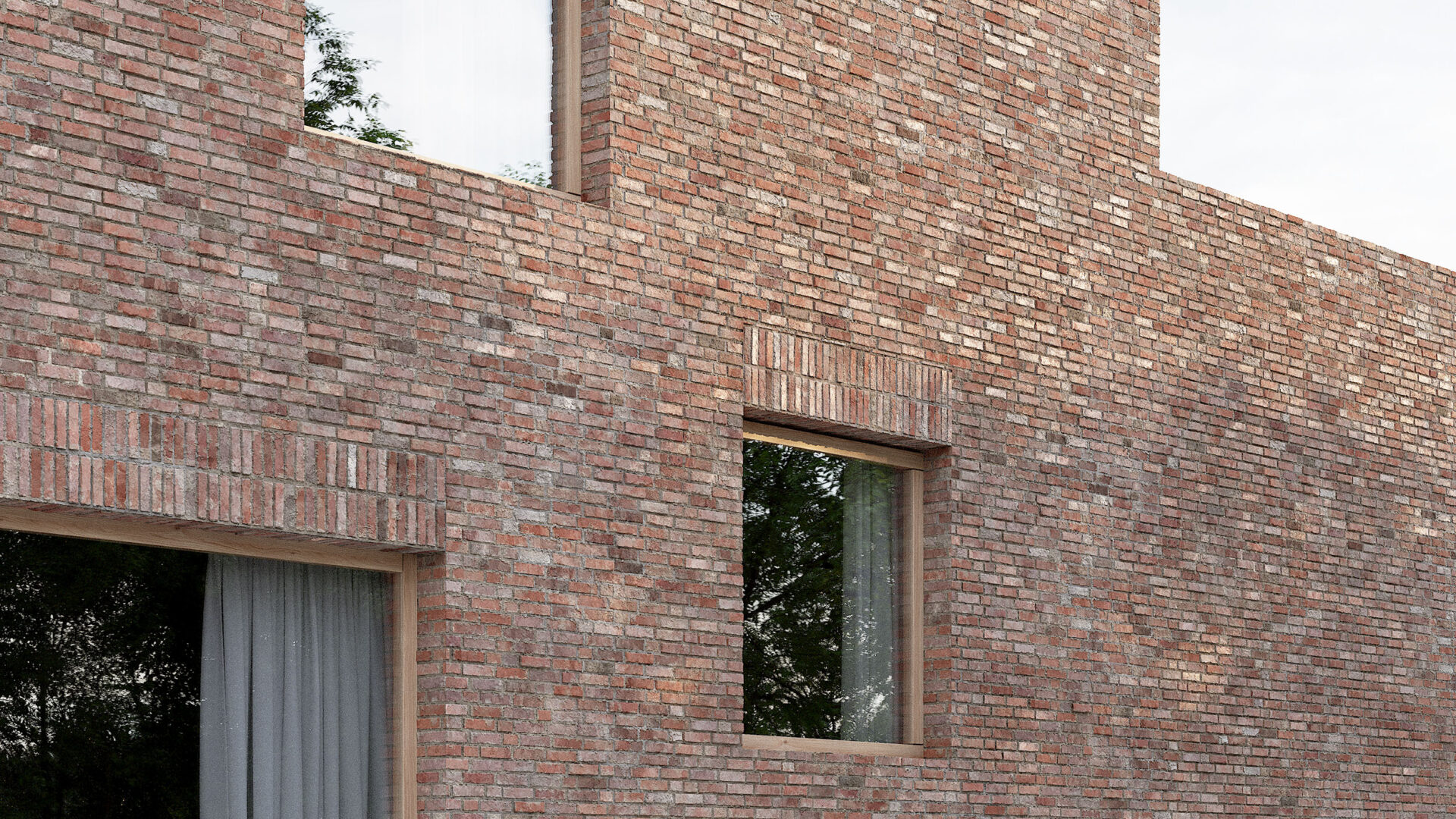Rustic Mortar Brick - Ferra red