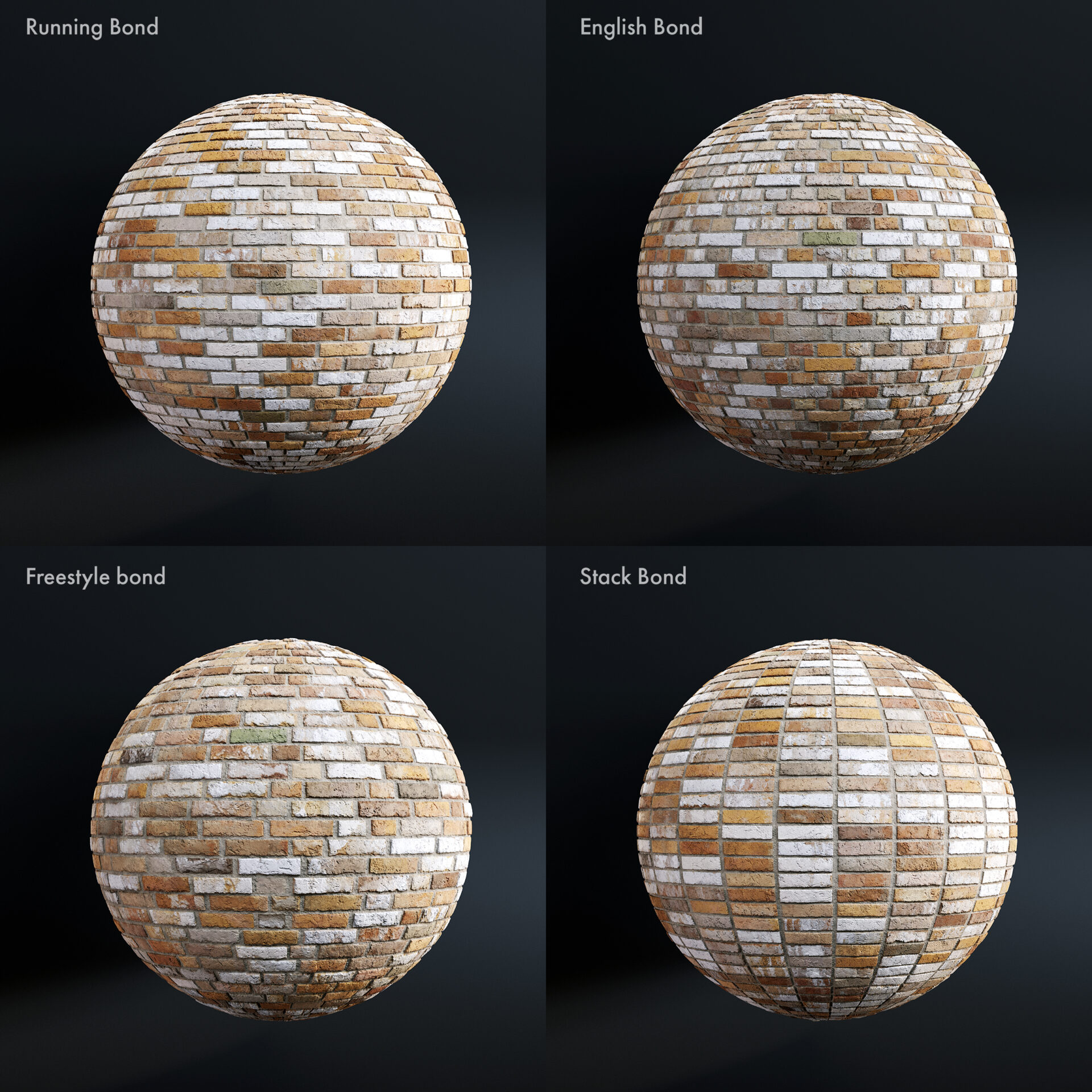 White Stained Brick - Ocher
