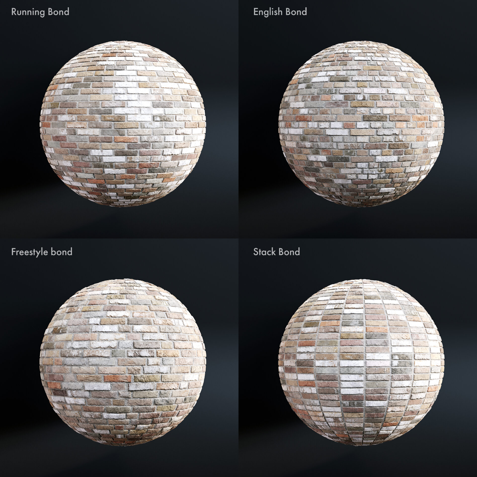 White Stained Brick - vanilla
