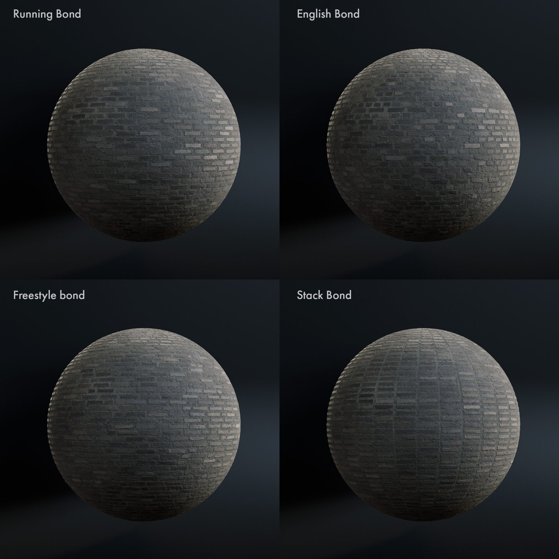 Wide Joint Brick - Dark