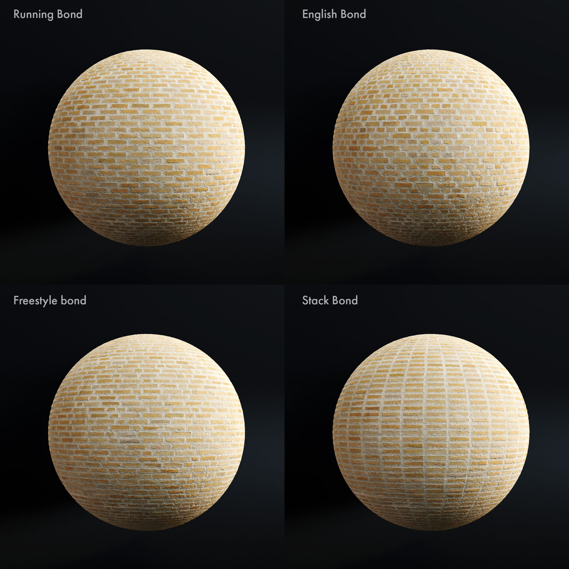 Wide Joint Brick - Yellow