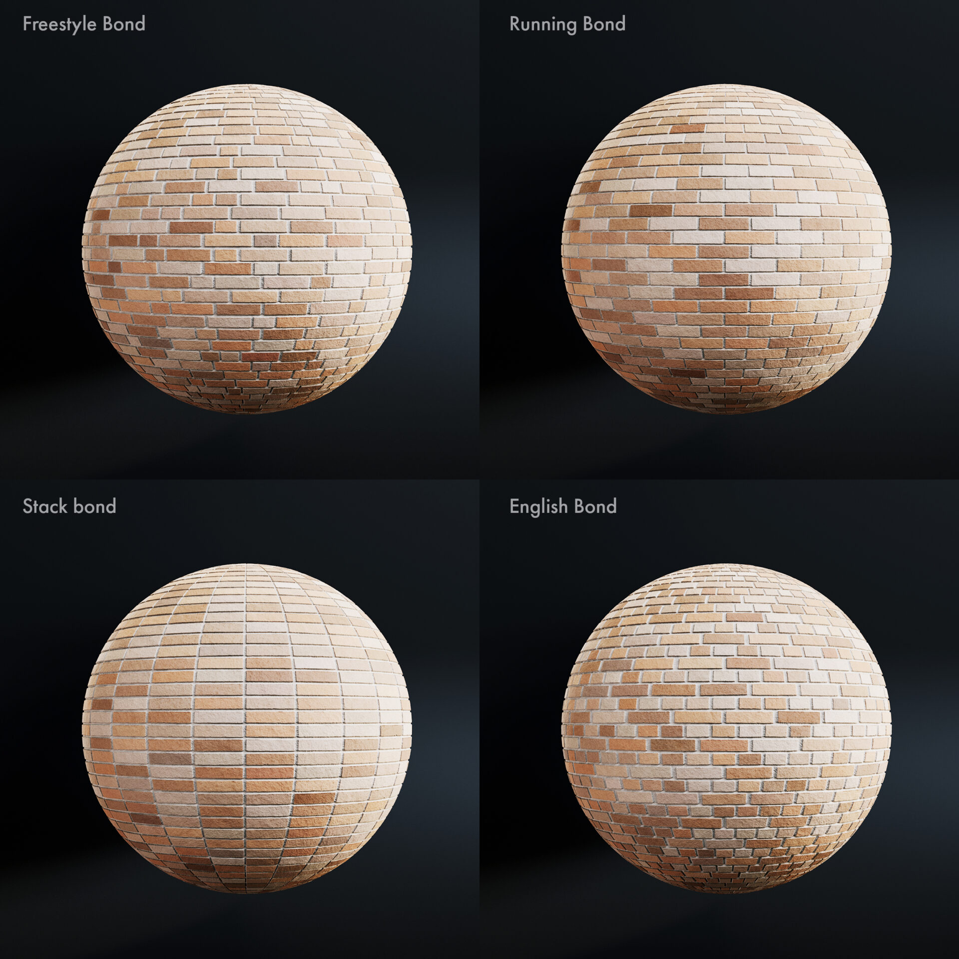 plain brick - orange - bonds