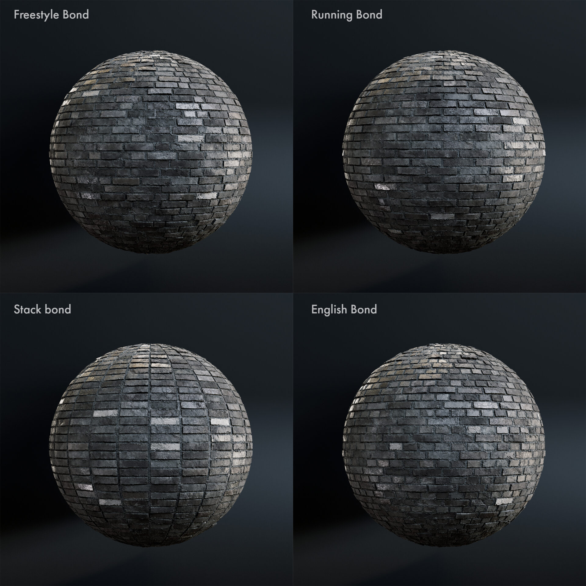 rustic mortar - bonds - charcoal